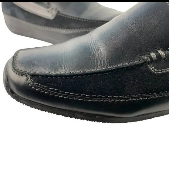 Mephisto black leather arch support wedge loafers, walking shoe. Lovell comfort - Picture 4 of 7